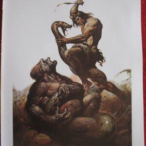 vintage Boris Vallejo: Tarzan, Lord of the Jungle- 11.5" x 8.5" Book Plate Print